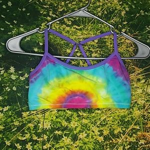 Tye Dye Hand Dyed Bra Bralette Womans Top Small